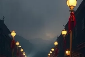 旧书店的第二层阁楼木质楼梯画面